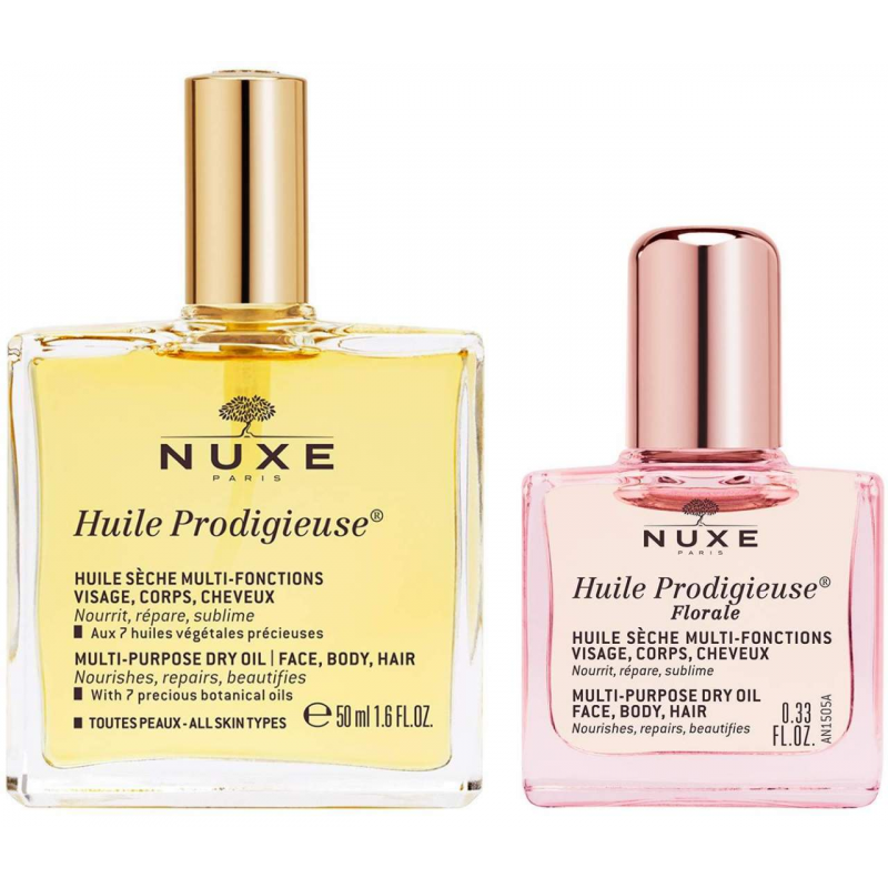 NUXE Huile Prodigieuse NF 50 ml + gratis Huile Prodigieuse Florale 10 ml