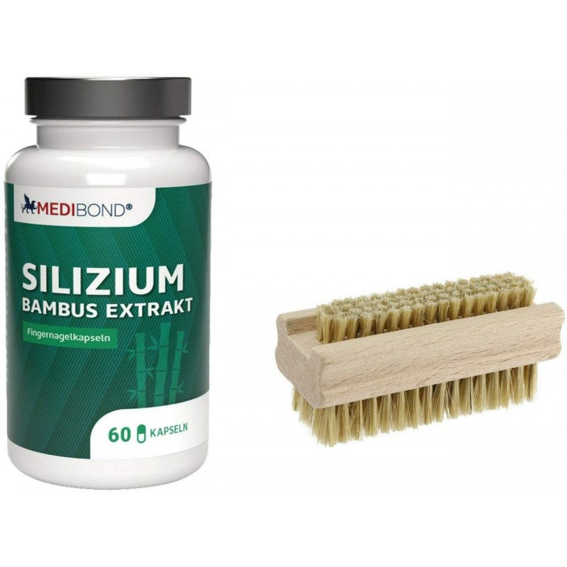 Silizium Bambus Extrakt Medibond 60 Kapseln + gratis Nagelbürste
