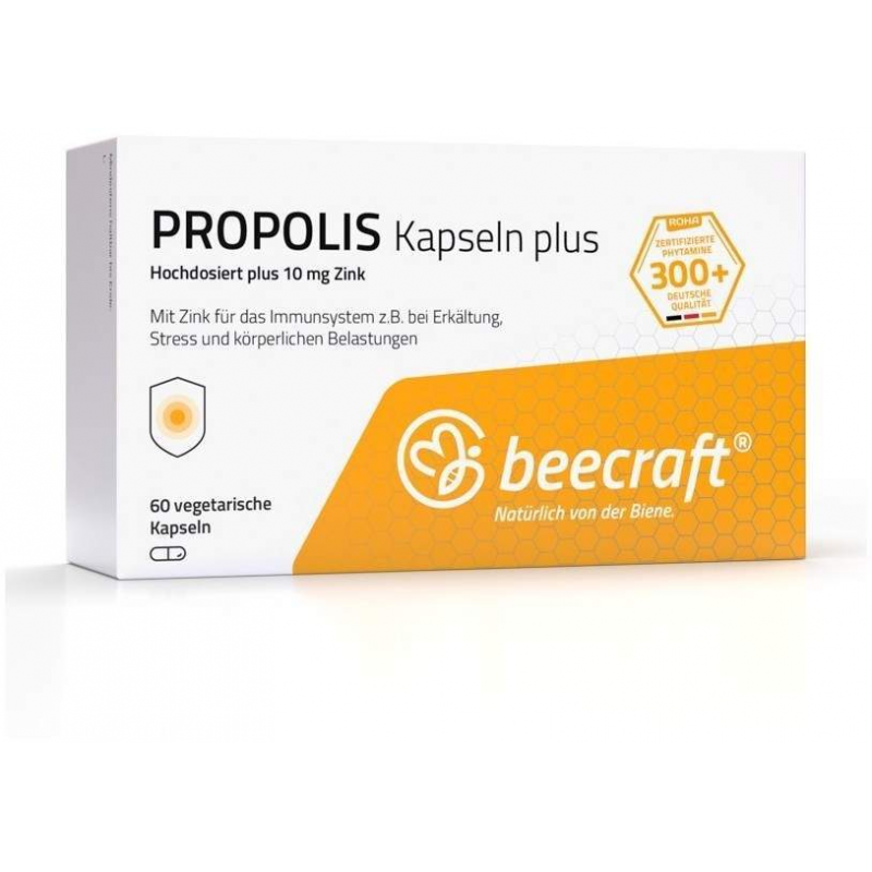 Beecraft Propolis Kapseln plus 10 mg Zink 60 Stück