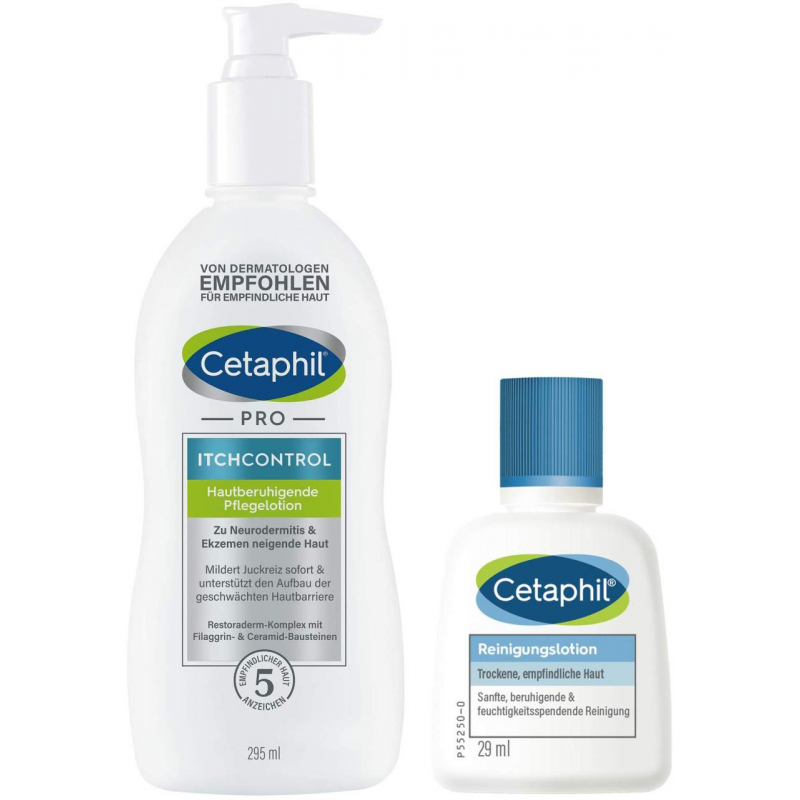 Cetaphil Pro Itch Control Pflegelotion 295 ml + gratis Reinigungslotion 29 ml