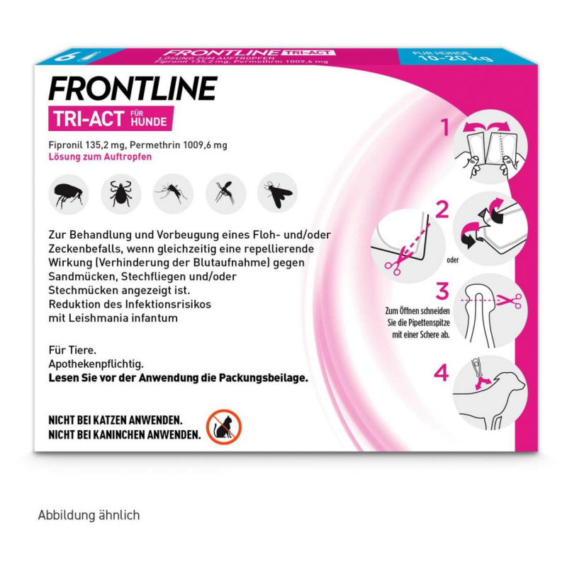 Frontline TRI-ACT Hund 10-20 kg 6 Pipetten