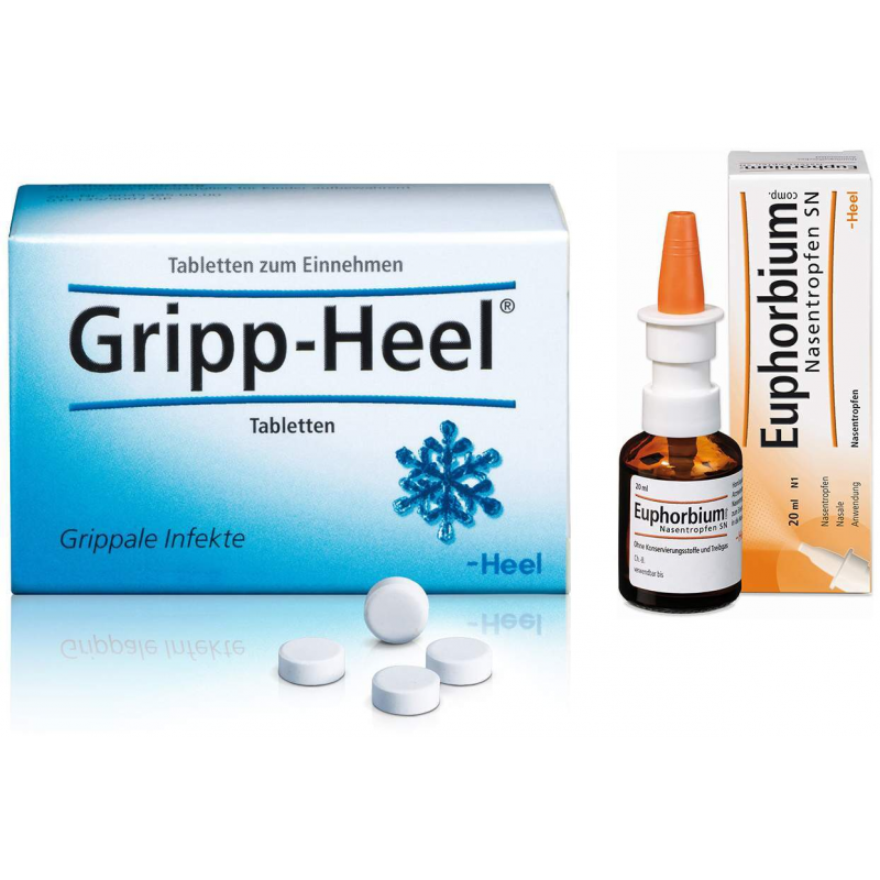 Gripp Heel 50 Tabletten + Euphorbium comp. Nasentropfen SN 20 ml Spray