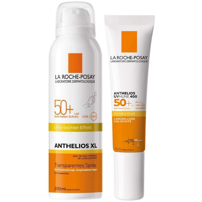 La Roche Posay Anthelios XL transpar. Körperspray LSF50+ + gratis Invisible Fluid UVMune 400 LSF50+ 15 ml