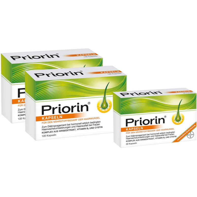 Priorin Vorteilsset 2 x 120 Kapseln + gratis 30 Kapseln