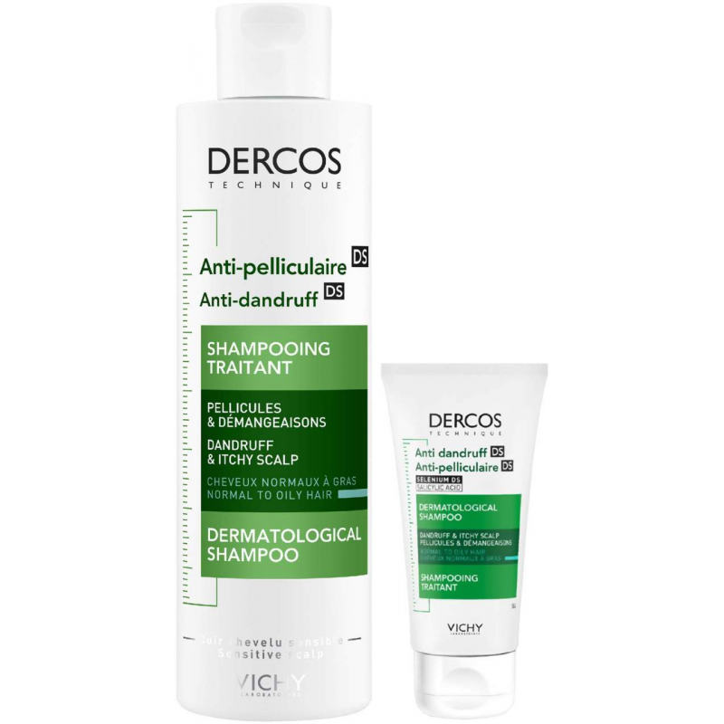Vichy Dercos Anti Schuppen Shampoo fettige Kopfhaut 200 ml + gratis 50 ml