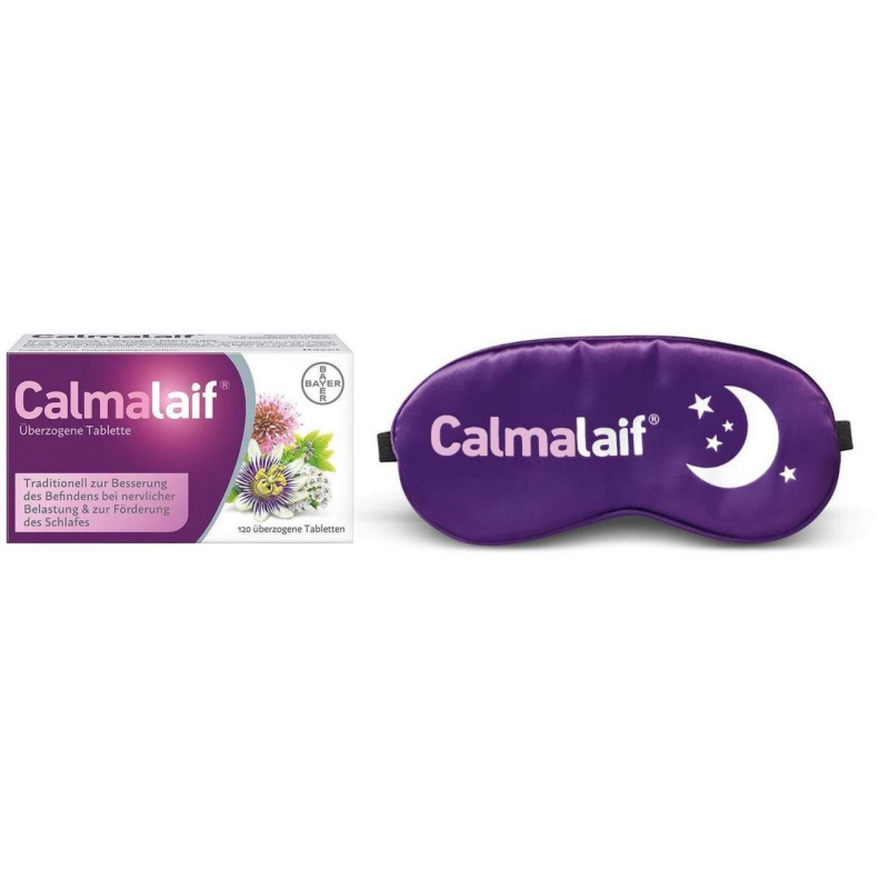 Calmalaif überzogene Tabletten 120 Stück + gratis Schlafmaske