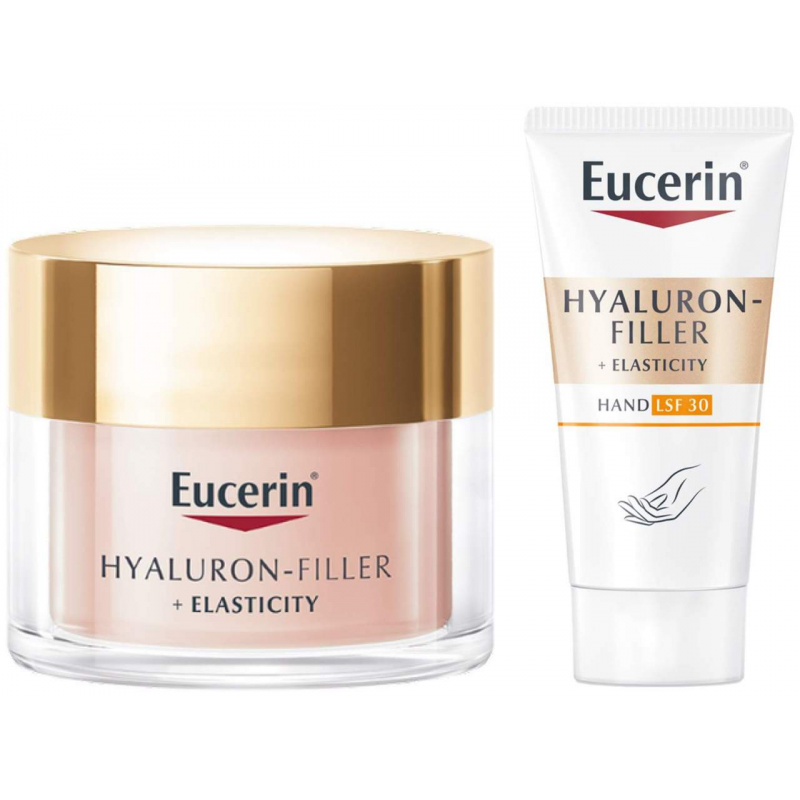 Eucerin Hyaluron Filler + Elasticity Rosé LSF30 50 ml Creme + gratis Elasticity Handcreme 20 ml