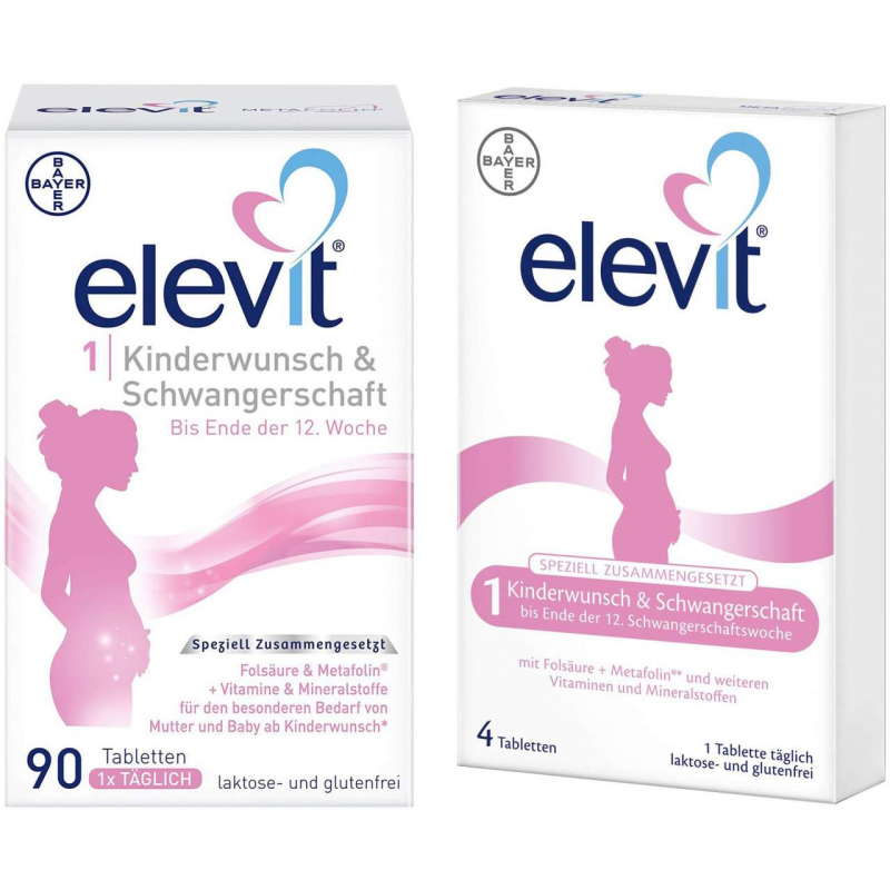 Elevit 1 Kinderwunsch & Schwangerschaft 90 Tabletten + gratis 8 Tabletten