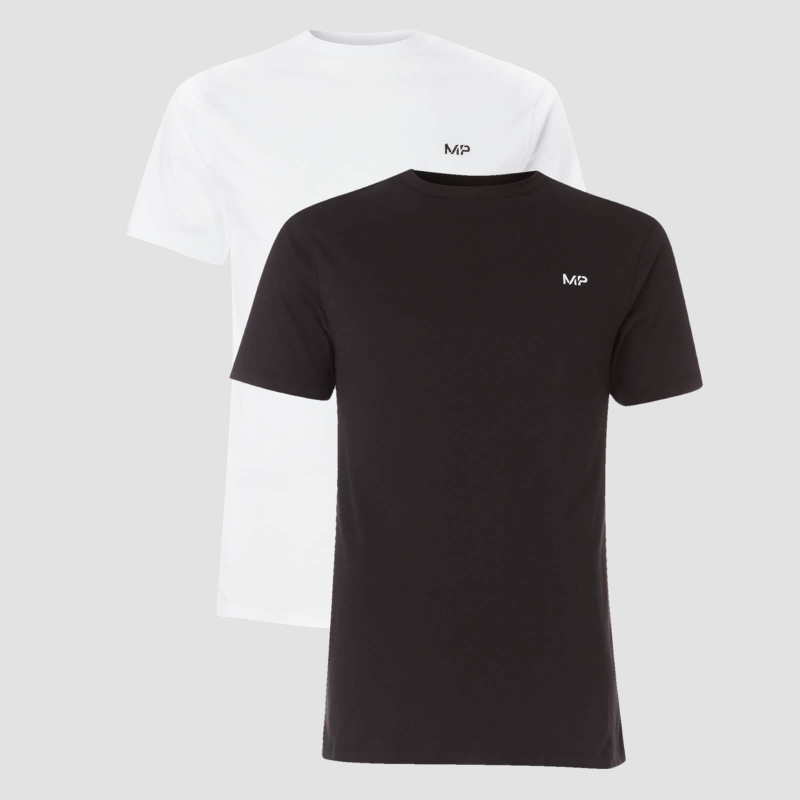MP Herren 2 Pack T-Shirt - Schwarz/Weiß - XXS – Bild 1 von 4