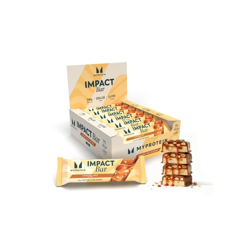 Impact Proteinriegel - 12 x 64g - Karamell Nuss – Bild 1 von 4