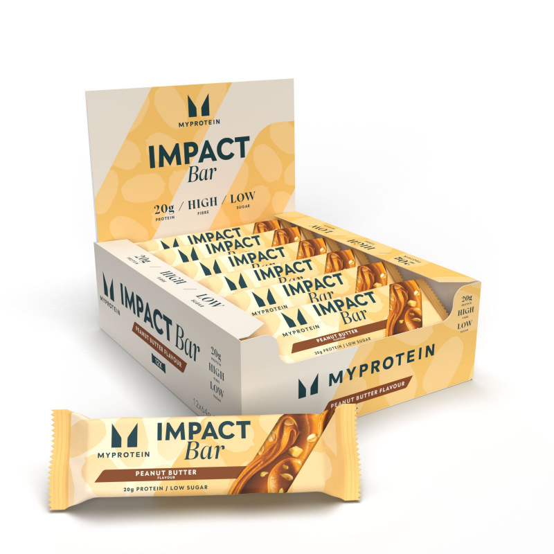 Impact Proteinriegel - 12 x 64g - Erdnussbutter – Bild 1 von 4