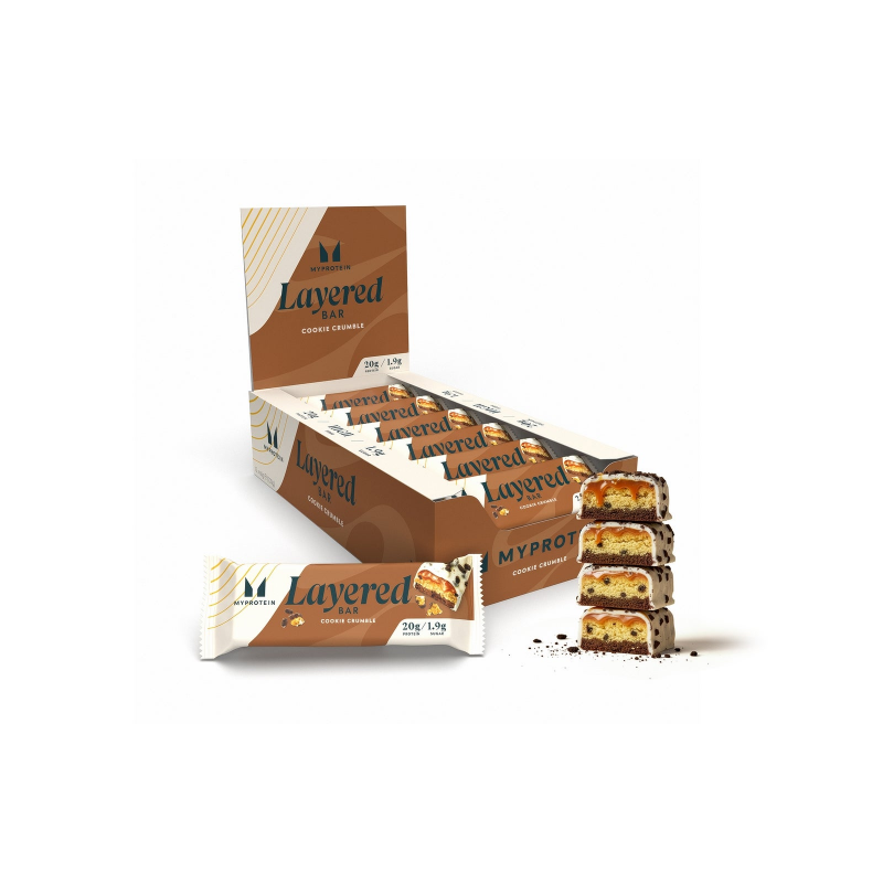 Layered Protein Bar - 12 x 60g - Cookie Crumble – Bild 1 von 4