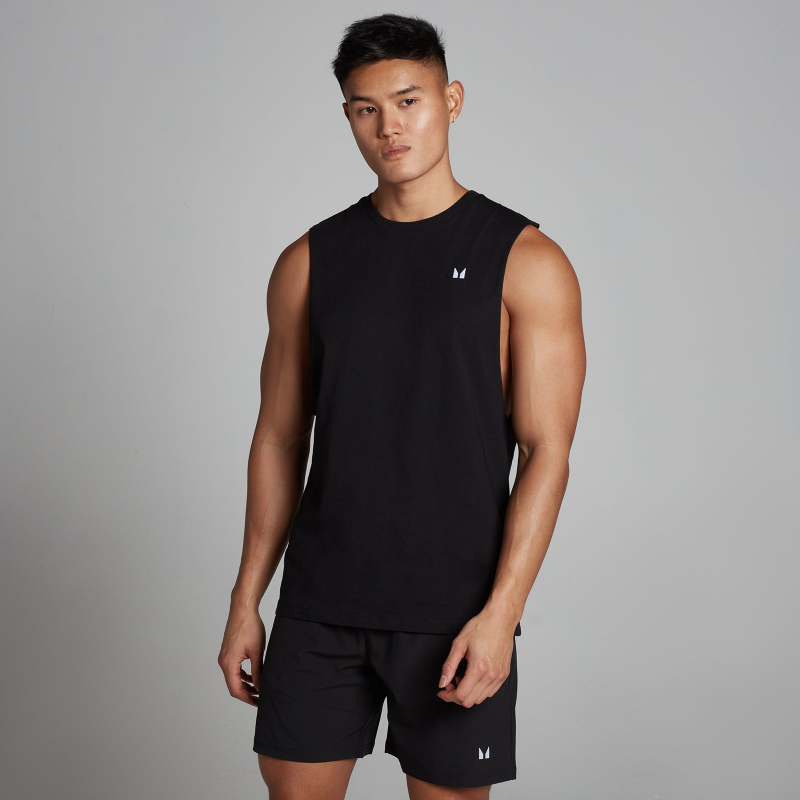 MP Herren Rest Day Tanktop mit tiefem Armausschnitt – Schwarz - XS – Bild 1 von 4