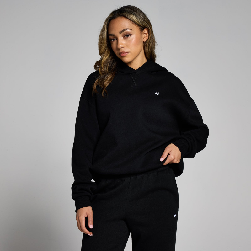 MP Damen Basics Oversize-Kapuzenpulli – Schwarz - XXS – Bild 1 von 4