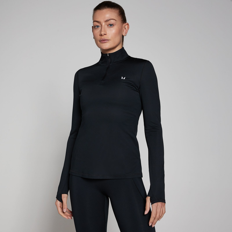 MP Damen Training Top mit 1/4-Reißverschluss – Schwarz - XXS – Bild 1 von 4
