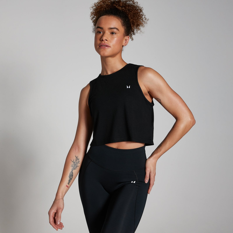 MP Damen Training Crop-Top – Schwarz - XXS – Bild 1 von 4