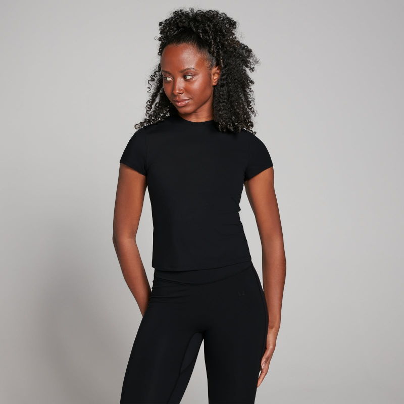 MP Damen Tempo Body Fit Kurzarm-T-Shirt – Schwarz - XXS – Bild 1 von 4