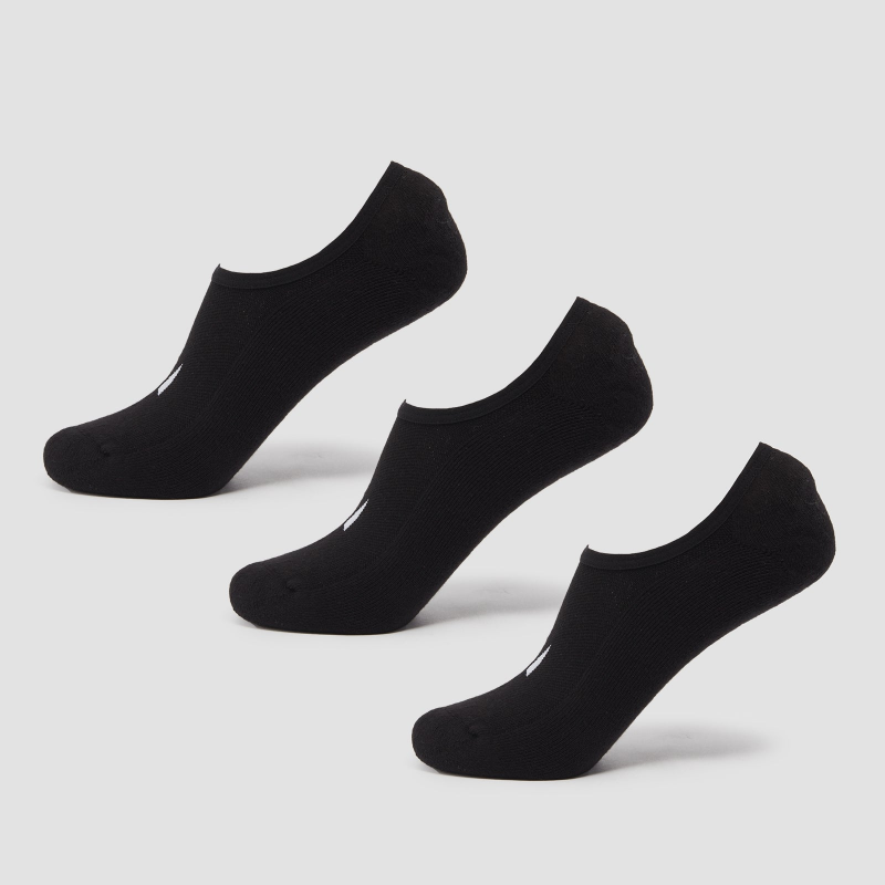 MP Unisex Invisible Socks (3 Pack) - Black - UK 6-8 – Bild 1 von 3