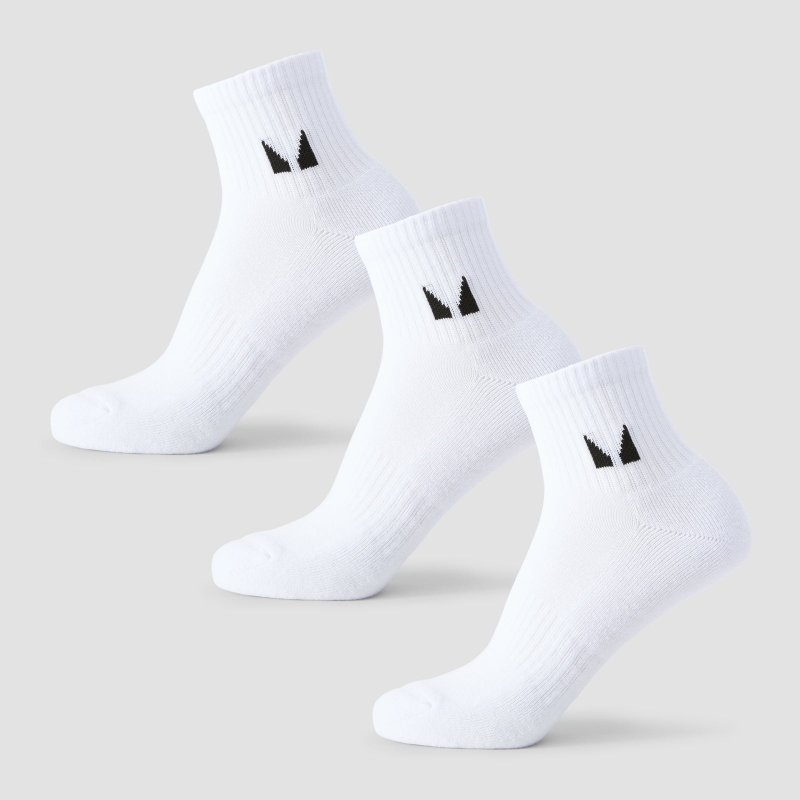 MP Unisex Ankle Socks (3 Pack) - White - UK 2-5 – Bild 1 von 4