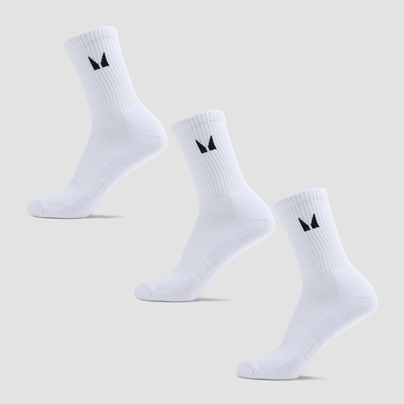 MP Unisex Crew Socks (3 Pack) - White - UK 9-11 – Bild 1 von 4