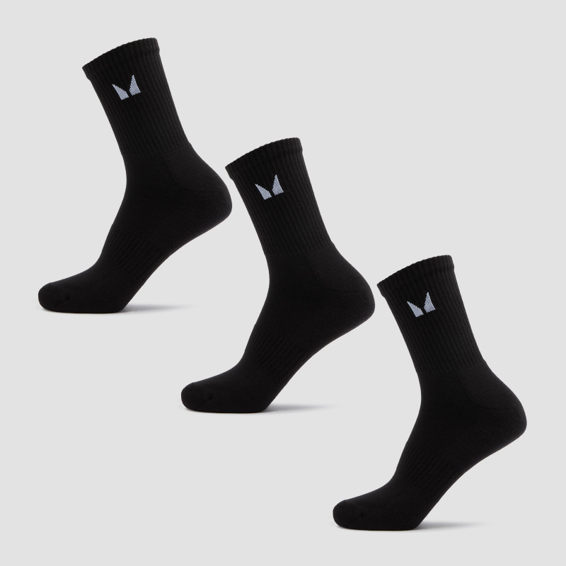 MP Unisex Crew Socks (3 Pack) - Black - UK 6-8 – Bild 1 von 4