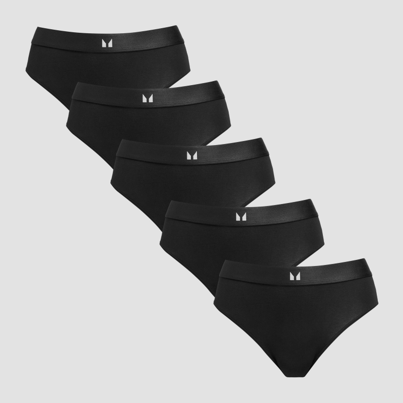 MP Women's Mid Rise Bikini Brief (5 Pack) - Black - XL – Bild 1 von 4