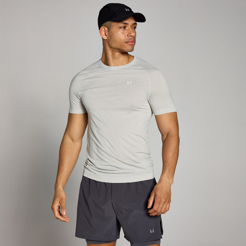 MP Herren Velocity Muscle Fit Nahtloses T-Shirt – Chrom - XL – Bild 1 von 4