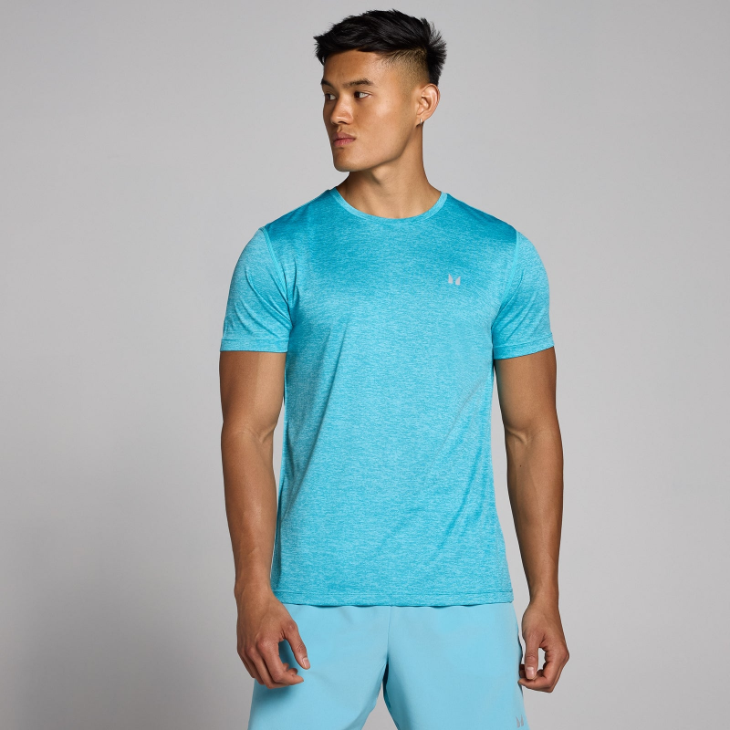 MP Herren Tempo Meliertes T-Shirt – Cyan - XS – Bild 1 von 4