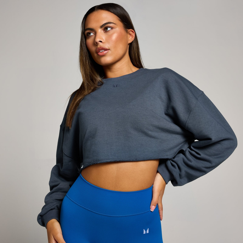 MP Damen Tempo Lässiges Langärmeliges Crop-Top – Mitternacht - L – Bild 1 von 4