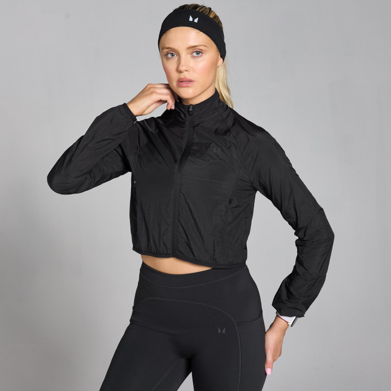 MP Damen Velocity Slim Fit Crop-Windbreaker für Damen – Schwarz - XS – Bild 1 von 4