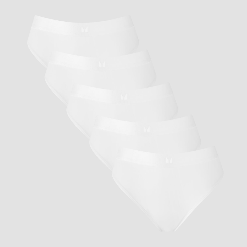 MP Damen Tanga mit mittelhohem Bund (5er-Packung) – Weiß - M – Bild 1 von 4