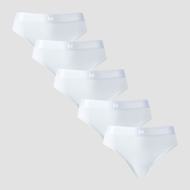 MP Damen Bikinislip mit mittelhohem Bund (5er-Packung) – Weiß - XS – Bild 1 von 4