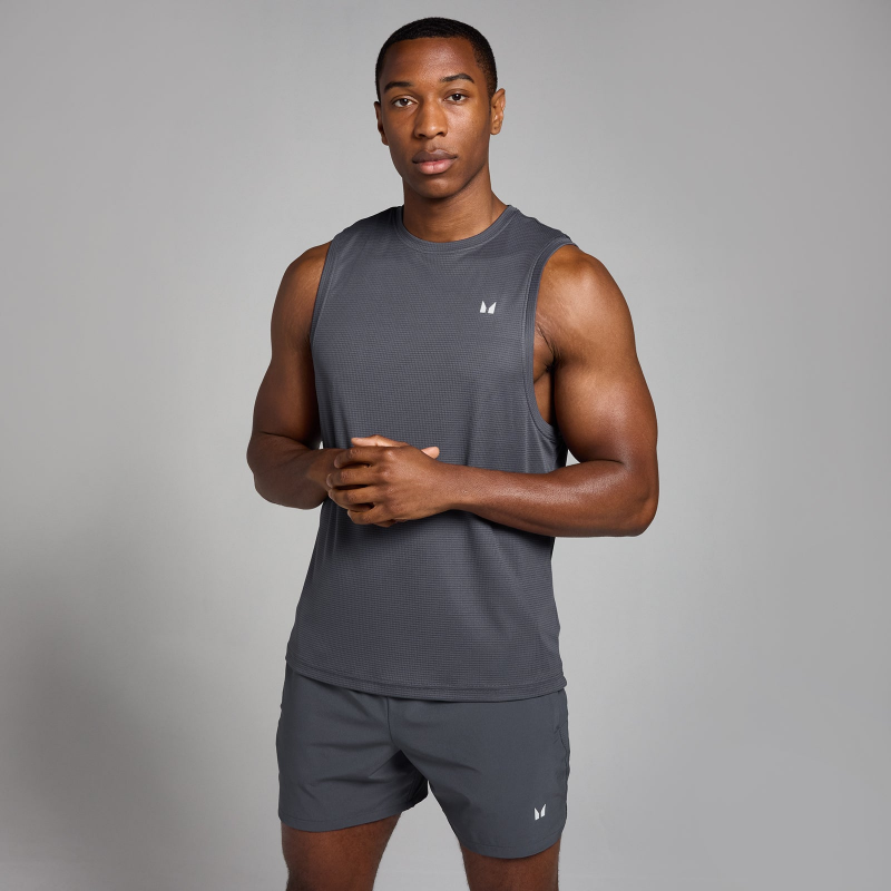MP Herren Active Grid Trainings-Tanktop – Dunkelgrau - XS – Bild 1 von 4