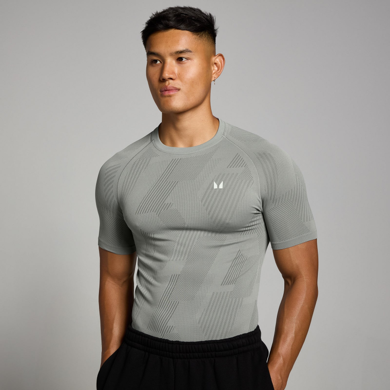 MP Herren Tempo nahtloses T-Shirt mit Grafikelement – Storm - XL – Bild 1 von 4