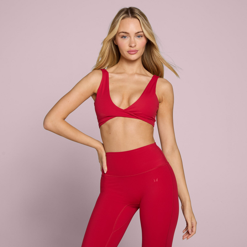MP Damen Tempo Twist-Front Sport-BH - Rosenrot - L – Bild 1 von 4