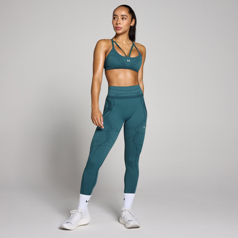 MP Damen Hybrid Nahtlos Leggings - Sattes Petrol - XL – Bild 1 von 4