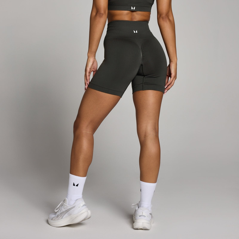 MP Damen Tempo Nahtlos Scrunch Shorts - Nachtgrau - XL – Bild 1 von 4