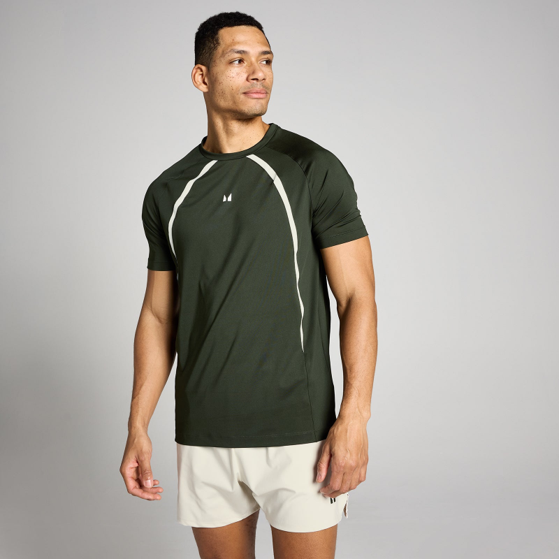 MP Herren Tempo Panel T-Shirt - Waldgrün - XS – Bild 1 von 4