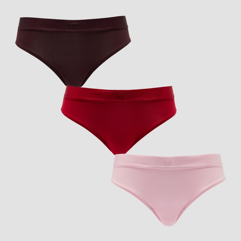 MP Damen Mid Rise String (3er-Pack) - Blush/Rosenrot/Karamell - XS – Bild 1 von 4