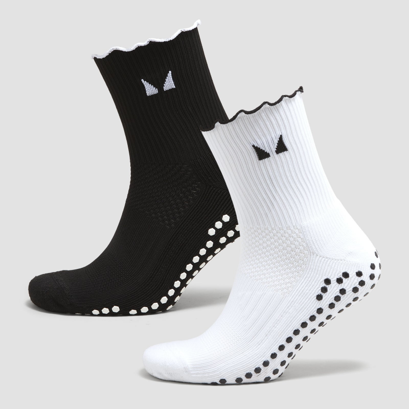 MP Frilly Pilates-Socken (2er-Pack) - Schwarz/Weiß - UK 2-5 – Bild 1 von 4