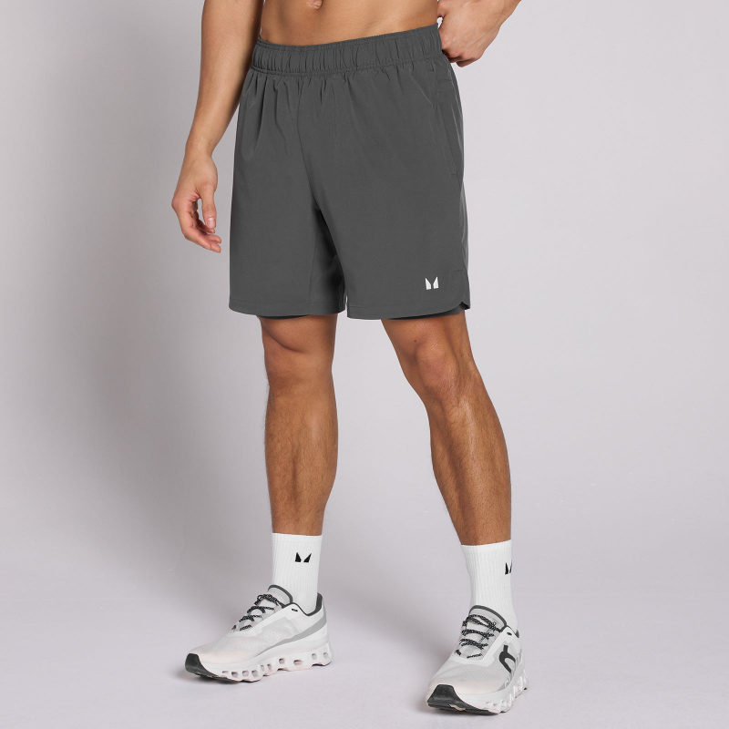 MP Men's 7 2-in-1 Training Shorts - Dark Grey - XS – Bild 1 von 4