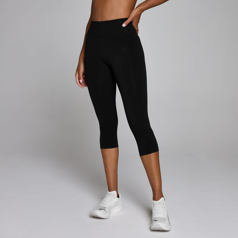 MP Damen Hybrid Seamless Capri-Hose - Schwarz - XS – Bild 1 von 4