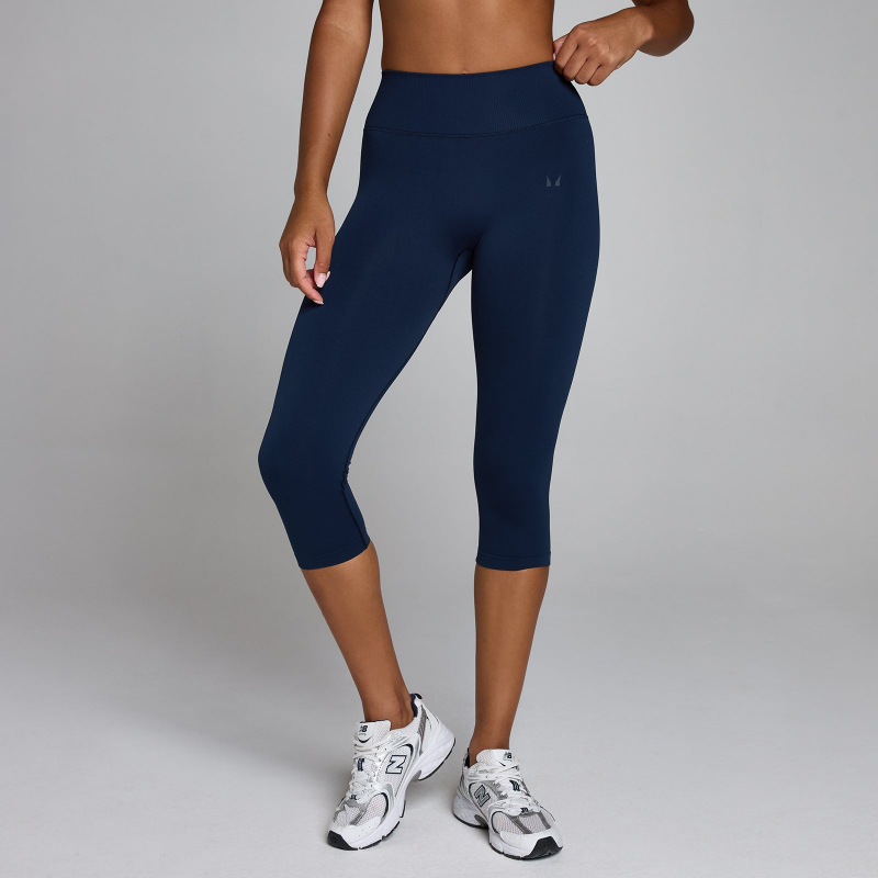 MP Damen Hybrid Seamless Capri-Hose - Mitternachtsblau - XS – Bild 1 von 4