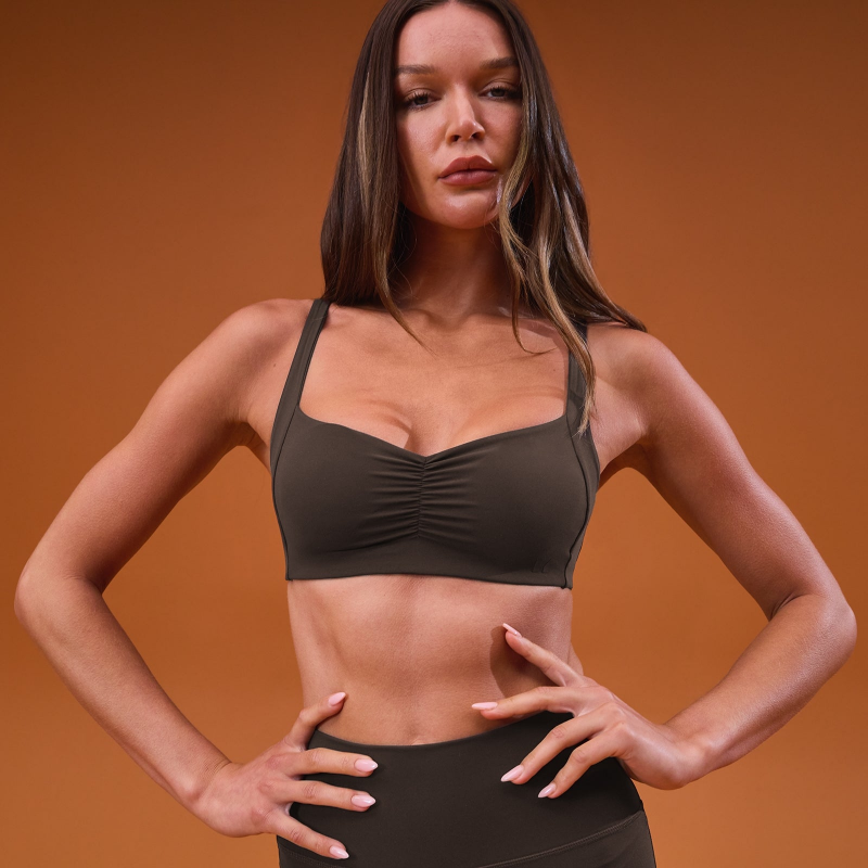 MP Damen Tempo Scrunch Minimal Sport-BH – Kakao - XS – Bild 1 von 3