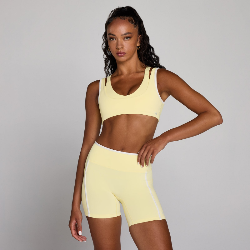 MP Damen Velocity Kontrast-Sport-BH mit doppelter Lage – Buttercreme - XS – Bild 1 von 4