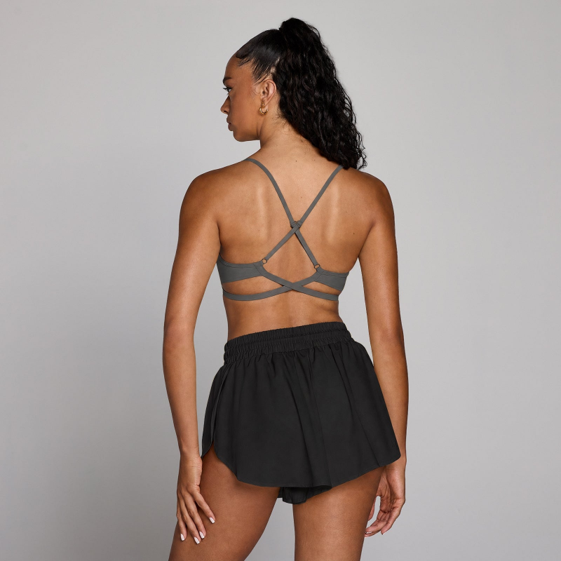 MP Damen Tempo Adjustable Strappy Back Sports Bra – Dunkelgrau - XS – Bild 1 von 4