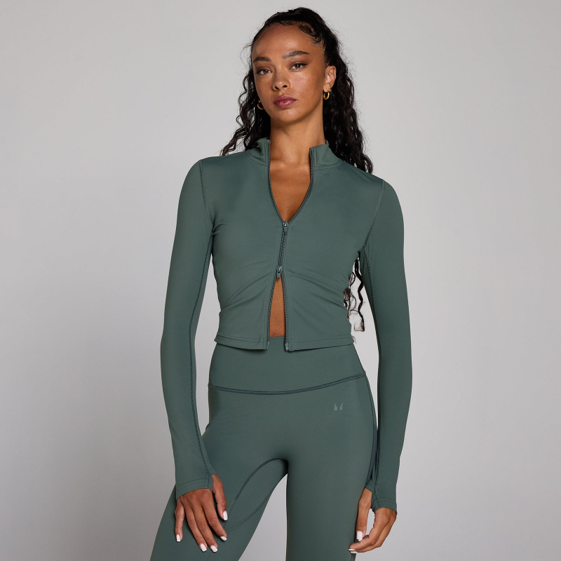 MP Damen Tempo Cropped-Jacke – Wolkengrün - XS – Bild 1 von 4