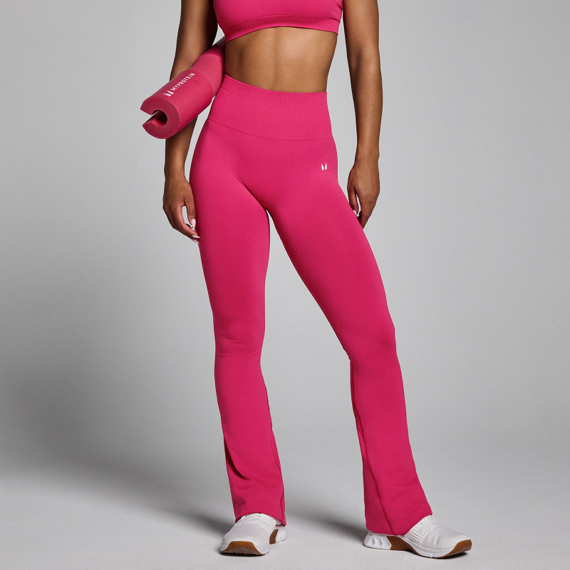 MP Damen Tempo Seamless Flared Leggings - Bold Berry - XS – Bild 1 von 4