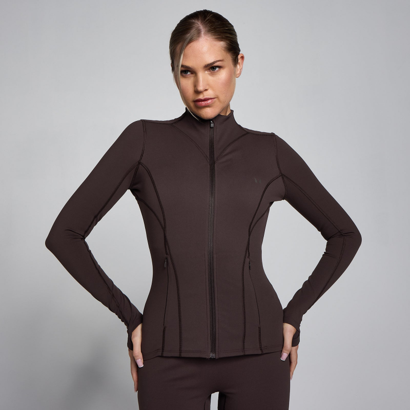 MP Damen SculptForm Durchgehende Reißverschlussjacke - Kakao - XS – Bild 1 von 4
