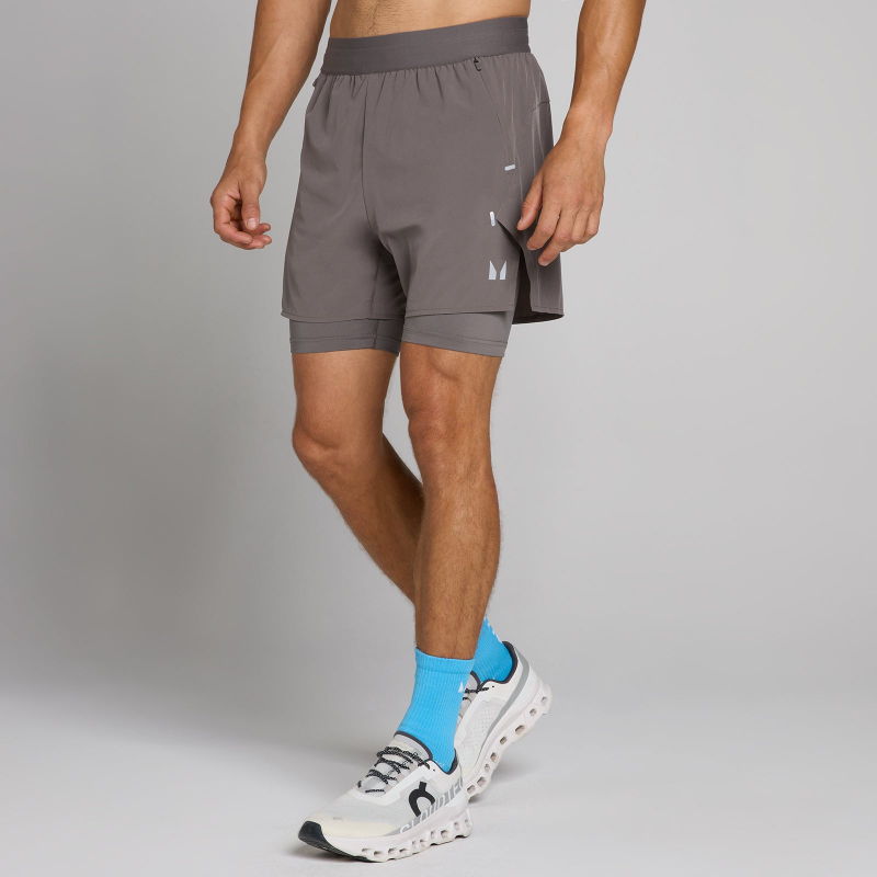 MP Hybrid Lightweight 5 2-in-1 Shorts für Herren - Aschgrau - XS – Bild 1 von 4
